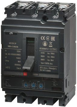 Автоматичний вимикач NBS-E 100/3S 100A (50kA, (0.4-1)In/(1.5-10)Ir) 3P 4673043 фото