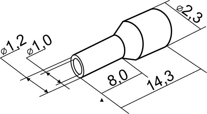 Наконечники трубчатые НТ 0;5-08 зеленые (100шт) A0060010091 фото