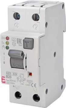 Диференційний автоматичний вимикач KZS-2M2p EDI B 20/0,03 тип A (10kA) (нижнє підключ.) 2172407 фото