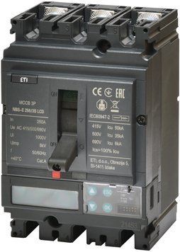 Автоматичний вимикач NBS-E 100/3S LCD 100A (50kA, (0.4-1)In/(1.5-12)In) 3P 4673049 фото