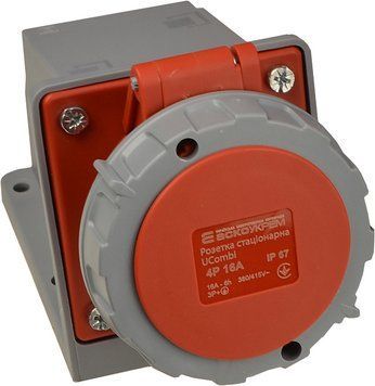 Розетка стационарная UСombi 4P 16A IP67 A0080010148 фото