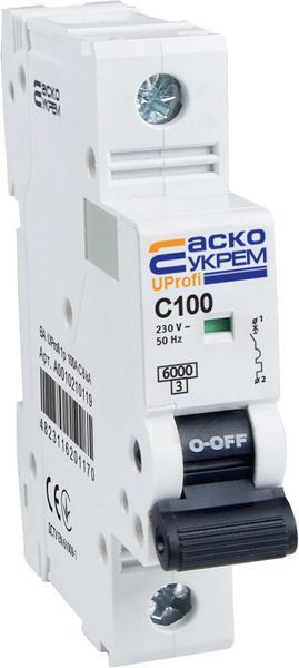 Автоматичний вимикач UProfi 1р 100А C 6kА A0010210119 фото