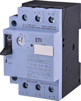 Автоматичний вимикач захисту двигуна MSP0-1,0 (0,25 kW, 0.6-1A) 4646619 фото