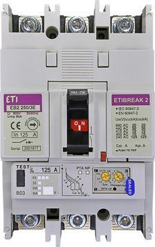 Автоматический выключатель EB2 250/3E 125A 70kA, 0.4-1In/выбираемая 3P 4671302 фото
