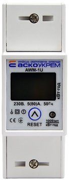 Счетчик электроэнергии модульный 1ф 80А AWM-1U A0090040106 фото