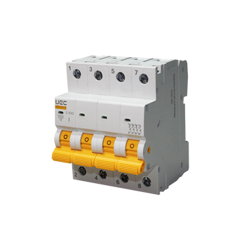 Автоматический выключатель SB-M10 4P 100A хар-ка C&nbsp;10кA UEC MCB150-4-100-C фото