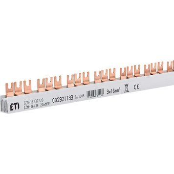 Шина питания IZM 16/3F/20хMPE (16мм2, 3P, 1м, Fork, 60mod.) 2921133 фото