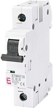 Автоматический выключатель ETIMAT 10 1p C 0,5А (10 kA) 2131701 фото