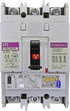 Автоматический выключатель EB2 250/3E 250A 70kA, 0.4-1In/выбираемая 3P 4671304 фото