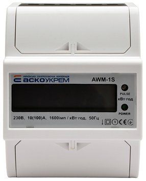 Счетчик электроэнергии модульный 1ф 100А AWM-1S A0090040107 фото