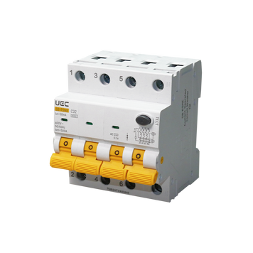 Автомат дифференциальной защиты SB-R9NE 4P C 32A 30мА тип AC 6кА UEC RCBO60-4-032-C-030-AC фото