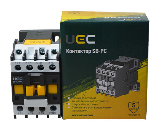 Контактор SB-PC-009 9А 400В/АС3 1р (НЗ) UEC PC1-SB-009-400-01 фото