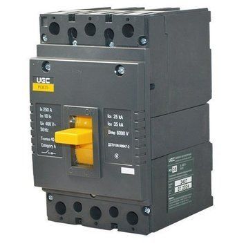 Автоматичний вимикач PCB35 3Р 250А 35кА UEC MCCB-PCB-35-3-0250 фото