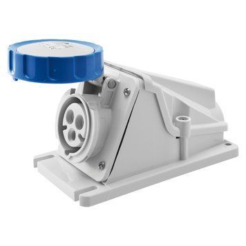 Розетка стационарная 90&deg; IEC 309 HP IP67 2P+E 16A 230V 6H GEWISS GW62499 фото