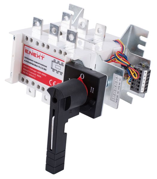 Перемикач навантаження на три положення e.industrial.lbs.1-0-2.3.160, 3P, 160А i089007 фото