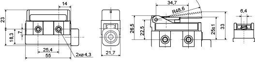 Микровыключатель D4MC-1020 A0050040015 фото