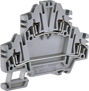 Клемма пружинная двухуровневая ЕSP2-HMD.2N (2,5 мм2, серая) 3903184 фото