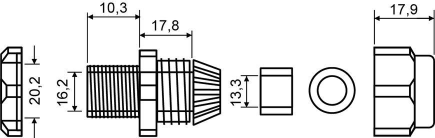Сальник PG13;5 A0150050004 фото