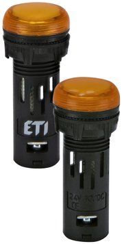 Лампа сигнальна LED матова ECLI-16-024C-A 24V AC/DC (&Oslash;16мм, помаранчева) 4771604 фото