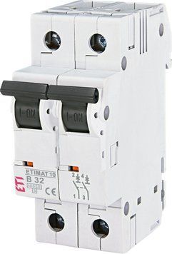 Автоматический выключатель ETIMAT 10 2p B 32А (10 kA) 2123719 фото