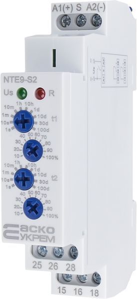 Реле времени асимметричного цикла NTE9-S2 AC/DC 12-240V