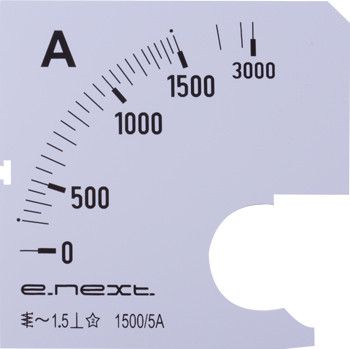 Шкала до амперметра щитового e.meter72.a1500.scale АС 1500А 72х72мм s066009 фото