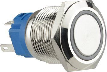 Кнопка металева пласка з підсвічуванням TYJ 19-271; 1NO+1NC; зелена 24V A0140010138 фото