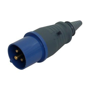 Вилка 013 переносна 2Р+РЕ 16А 230В IP44 UEC HPC-P013-016-3-IP44-U фото