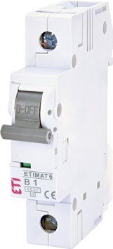 Автоматический выключатель ETIMAT 6 1p B 1А (6 kA) 2111509 фото