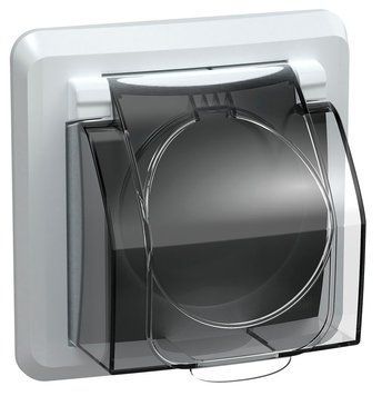 РСбш10-3-ВБ Розетка 1-я с/к с/ш кр. 16А IP44 ВЕГА белый IEK ERV16-K01-16-DM фото