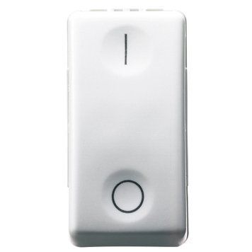 Вимикач 2P 250В 16AX 1 модуль символ 0/І білий SYSTEM GEWISS GW20503 фото