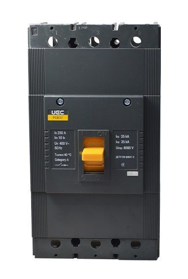 Автоматичний вимикач PCB37 3Р 250А 35кА UEC MCCB-PCB-37-3-0250 фото