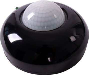 Датчик движения инфракрасный потолочный e.sensor.pir.07.black(черный), 360°, IP20 s061034 фото