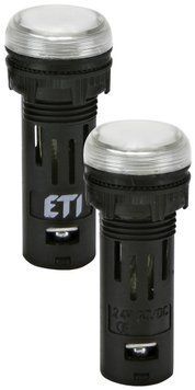 Лампа сигнальна LED матова ECLI-16-024C-W 24V AC/DC (&Oslash;16мм, біла) 4771605 фото