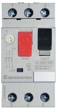 Автоматичний вимикач захисту двигуна УКРЕМ ВА-2005 М03 A0010050015 фото