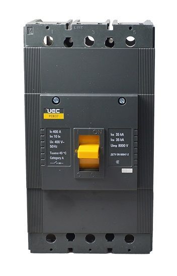 Автоматичний вимикач PCB37 3Р 400А 35кА UEC MCCB-PCB-37-3-0400 фото
