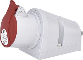 Розетка настінна (силовий роз'єм) EZ-1643 IP44 (16A, 400V, 3P+PE) 4482035 фото